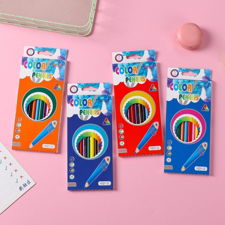 12-Color Wooden Colored Pencils Manufacturer | MUHUI
