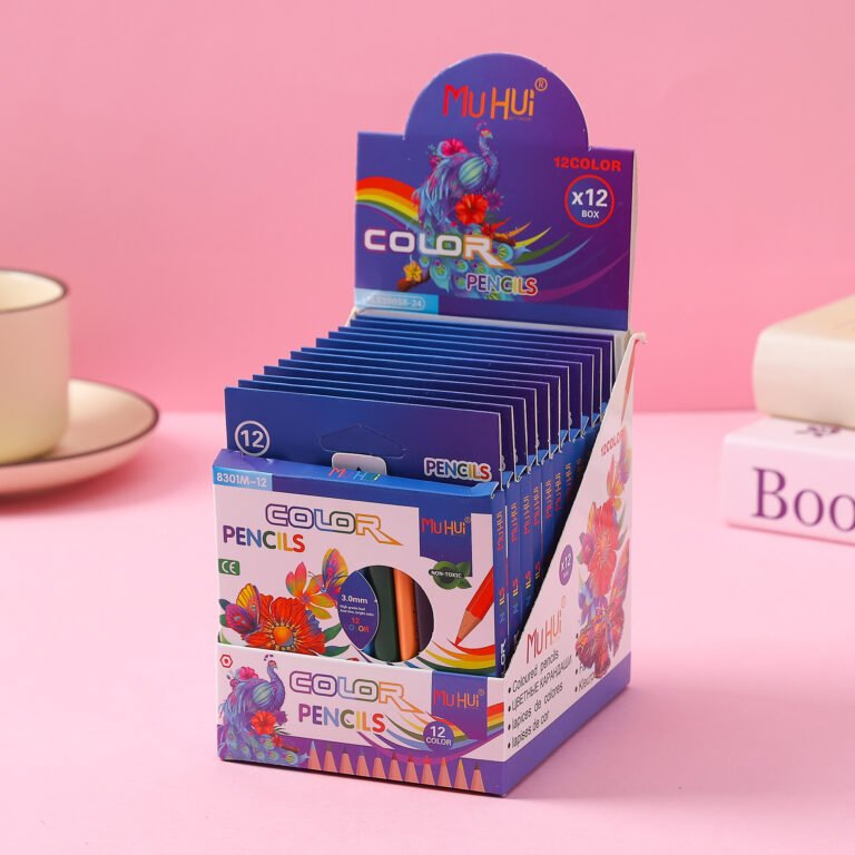 12-Color Wooden Colored Pencils Manufacturer | MUHUI